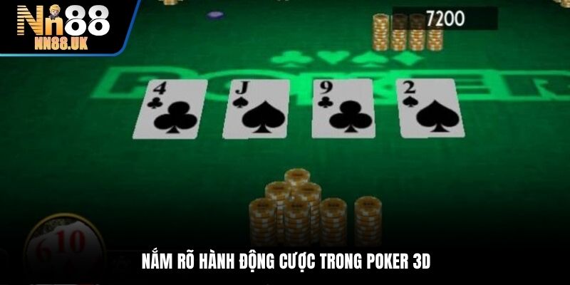 Nắm rõ hành động cược trong Poker 3D